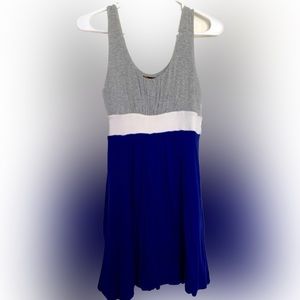 Small Forever21 blue and gray dress w white stripe